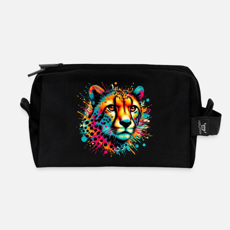 Gepard - Recycelte Kulturtasche - Schwarz