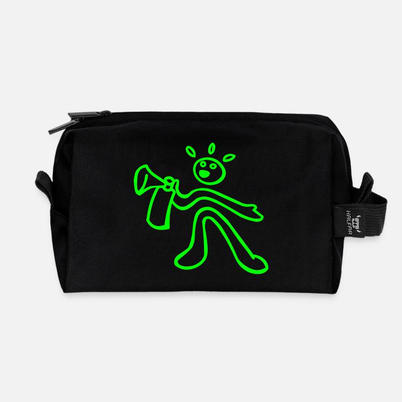 voice raver - Recycled Toiletry Zip Bag - black