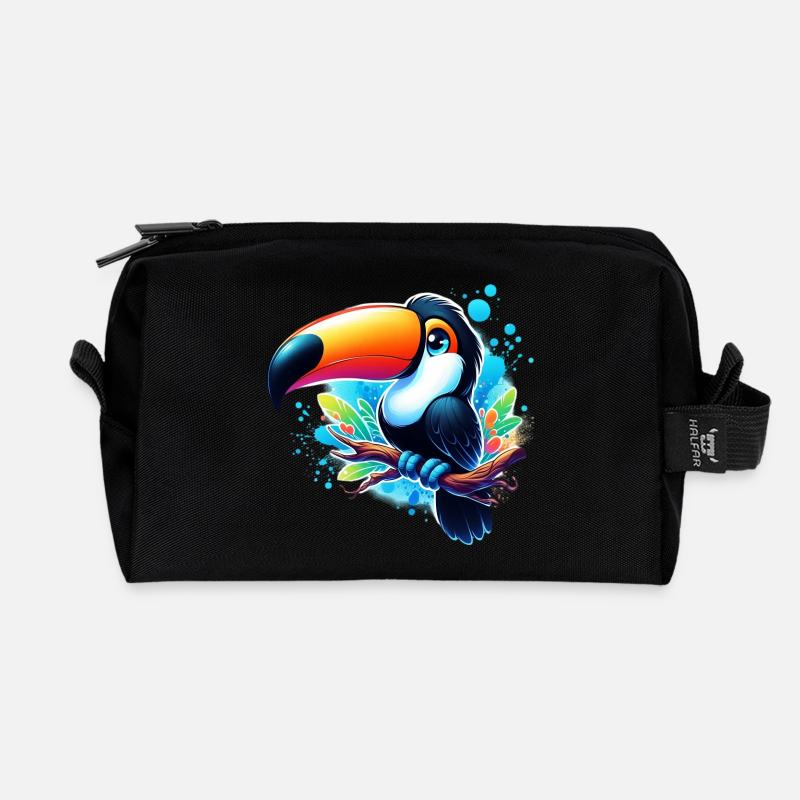 Tukan - Recycelte Kulturtasche - Schwarz