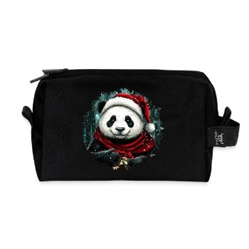Noël Pandas - Trousse de toilette en tissu recyclé - noir - Devant