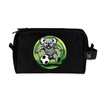 Koalas Fussball - Recycelte Kulturtasche - Schwarz - Vorne