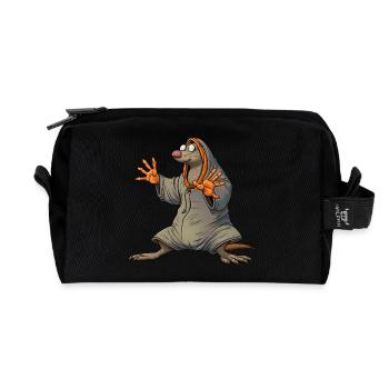 Yogi Maulwurf - Recycelte Kulturtasche - Schwarz - Vorne