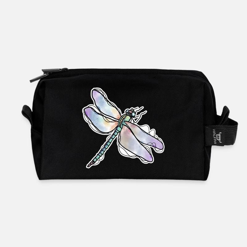 Libelle - Recycelte Kulturtasche - Schwarz