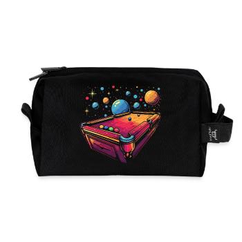 Billard Cartoon Stil - Recycelte Kulturtasche - Schwarz - Vorne