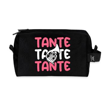 Hornist Tante Waldhorn - Recycelte Kulturtasche - Schwarz - Vorne
