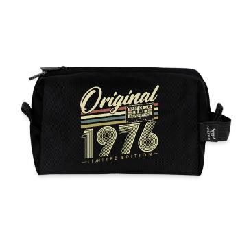 1976 Jahrgang Vintage Retro Geburtstag Geschenk - Recycelte Kulturtasche - Schwarz - Vorne