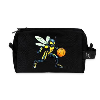 Wasps Basketball Player / Basketball Wasp - Recycled Toiletry Zip Bag - black - Front