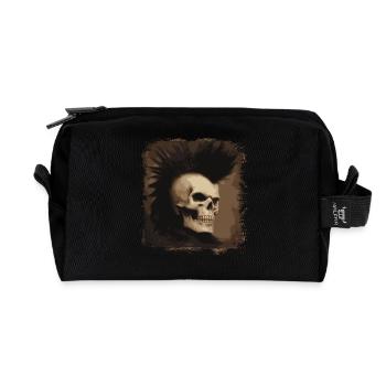 Horreur Punk Zombie Mohawk - Trousse de toilette en tissu recyclé - noir - Devant