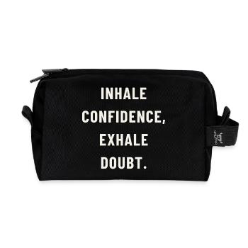 Inhale confidence - Recycled Toiletry Zip Bag - black - Front