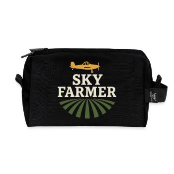 Ländliche Luftfahrt Landwirtschaft Pilotgeschenk - Recycelte Kulturtasche - Schwarz - Vorne