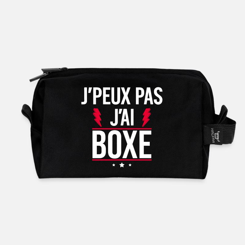 Ich kann nicht, ich habe Humorboxen Boxen Boxer Boxer Boxer - Recycelte Kulturtasche - Schwarz