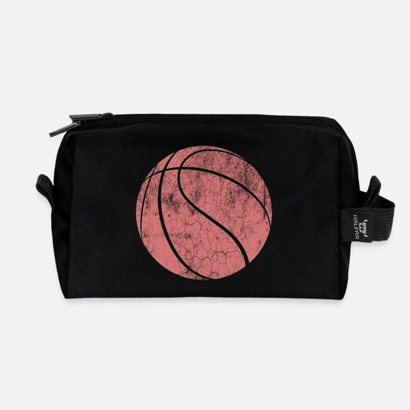Basketball - Recycelte Kulturtasche - Schwarz