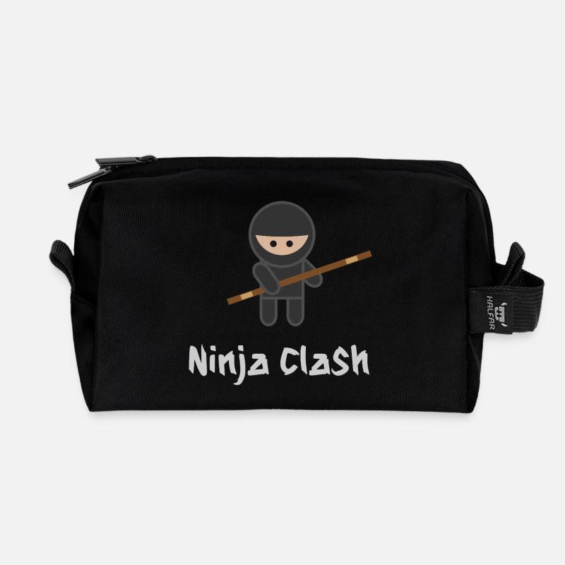 Ninja Fight Sport Bo - Recycelte Kulturtasche - Schwarz