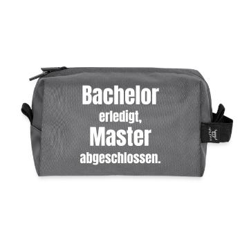 Bachelor oder Master Abschluss - Recycelte Kulturtasche - Anthrazit - Vorne