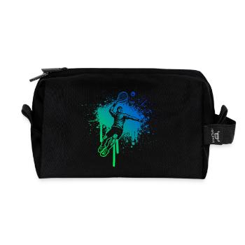 Einfach Padel zeitloses Design - Recycelte Kulturtasche - Schwarz - Vorne