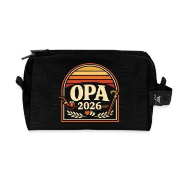 Opa 2026 | Werdender Opa - Recycelte Kulturtasche - Schwarz - Vorne