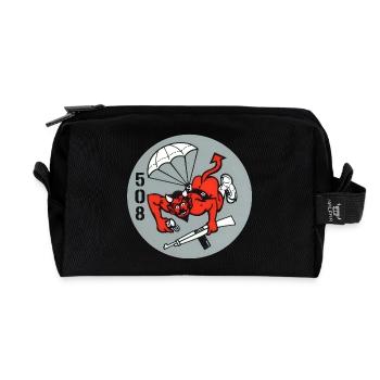 508th Airborne Division "Red Devils" from the Second - Recycled Toiletry Zip Bag - black - Front