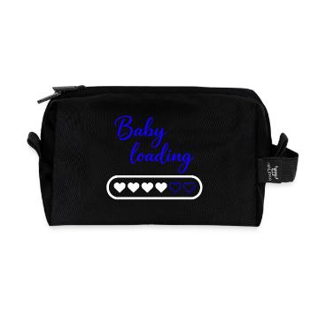 Baby loading - Recycled Toiletry Zip Bag - black - Front