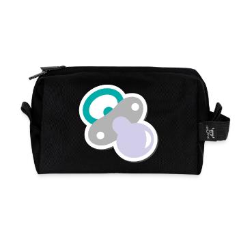 schnuller - Recycelte Kulturtasche - Schwarz - Vorne