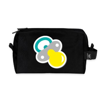 schnuller - Recycelte Kulturtasche - Schwarz - Vorne