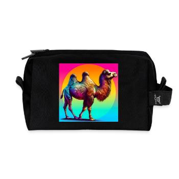 chameau - Trousse de toilette en tissu recyclé - noir - Devant