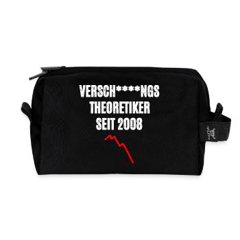 Verschwörungstheoretiker Wirtschaft - Recycelte Kulturtasche - Schwarz - Vorne