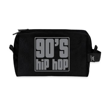 Grille hip hop des années 90 - Trousse de toilette en tissu recyclé - noir - Devant