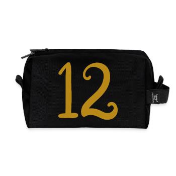 12 - Recycled Toiletry Zip Bag - black - Front