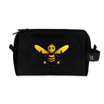 Wasp Yoga - Recycled Toiletry Zip Bag - black - Front