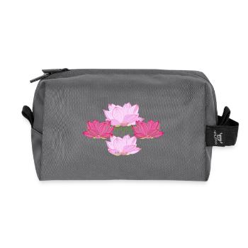 Spiritual Lotus 777 Angel number - Recycled Toiletry Zip Bag - anthracite - Front