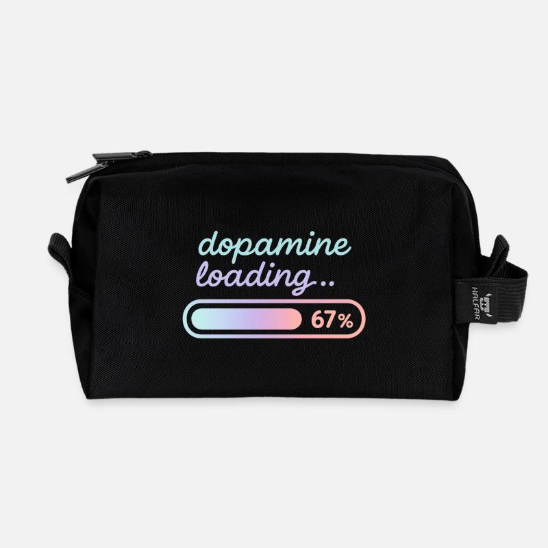 Dopamin-Ladepastellgradient - Recycelte Kulturtasche - Schwarz