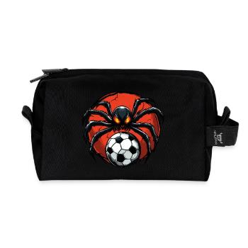 Spiders Soccer / Soccer Spider - Recycled Toiletry Zip Bag - black - Front