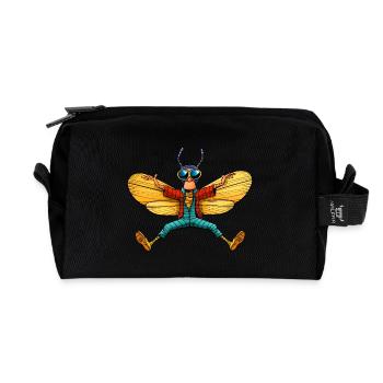 Fly Yoga - Recycled Toiletry Zip Bag - black - Front
