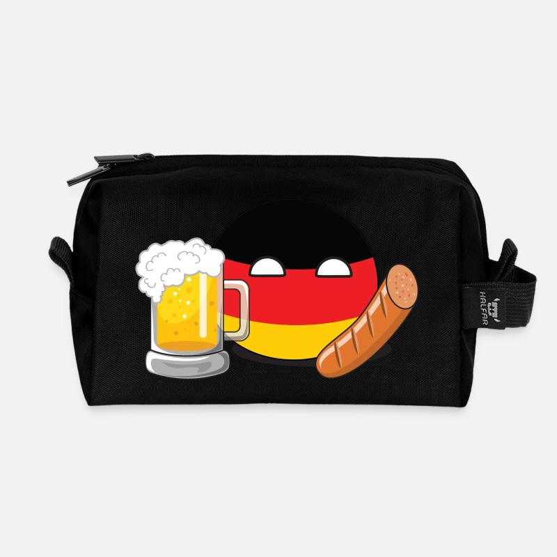 GermanyBall I - Recycelte Kulturtasche - Schwarz