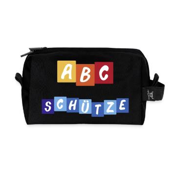 ABC Schütze - Recycelte Kulturtasche - Schwarz - Vorne
