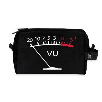 VU Meter Tontechnik Sound Produzent Lautstärke - Recycelte Kulturtasche - Schwarz - Vorne