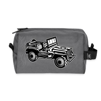 Geländewagen / Jeep SUV 01_schwarz weiß - Recycelte Kulturtasche - Anthrazit - Vorne