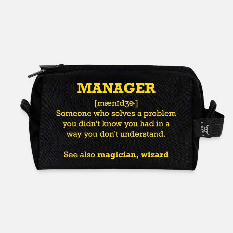 manager - wizard - Trousse de toilette en tissu recyclé - noir