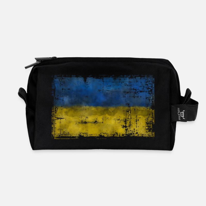 Ukraine - Recycelte Kulturtasche - Schwarz