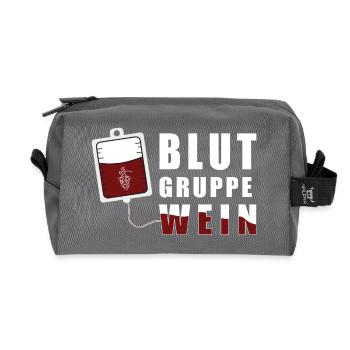 Blutgruppe Wein | Rotwein Weisswein Weinfest Weine - Recycelte Kulturtasche - Anthrazit - Vorne