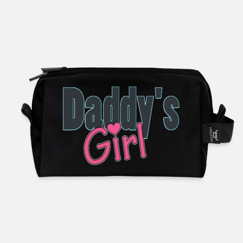 daddy's girl - Recycled Toiletry Zip Bag - black