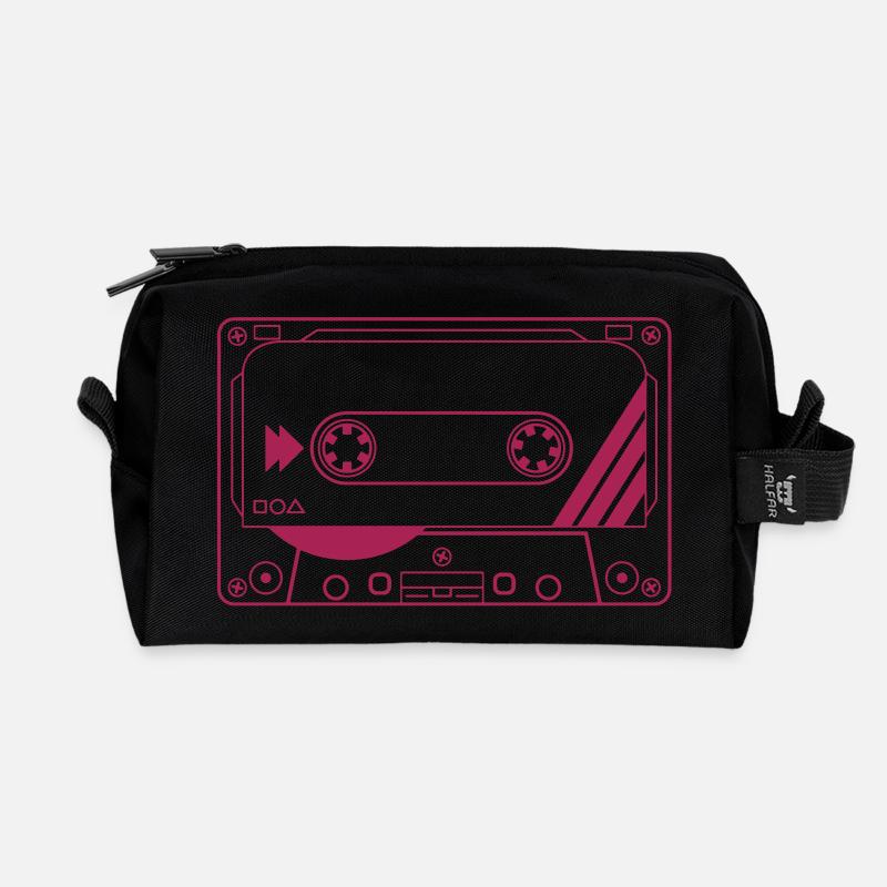 Audio Kassette - Recycelte Kulturtasche - Schwarz