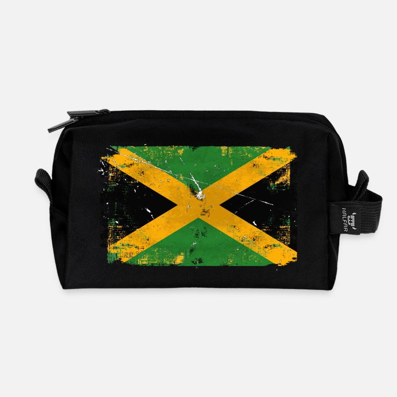 Jamaica Vintage Flag - Recycelte Kulturtasche - Schwarz