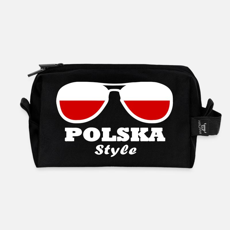 Polska Style - Flagge - Recycelte Kulturtasche - Schwarz