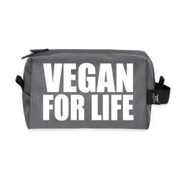 Vegan - Trousse de toilette en tissu recyclé - anthracite - Devant