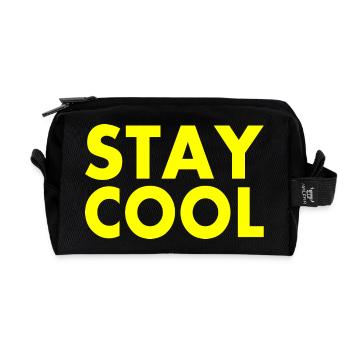 Stay cool - Trousse de toilette en tissu recyclé - noir - Devant