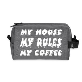 House - Recycled Toiletry Zip Bag - anthracite - Front