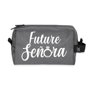 Future Señora Engagement Bridal Shower Wedding - Recycled Toiletry Zip Bag - anthracite - Front