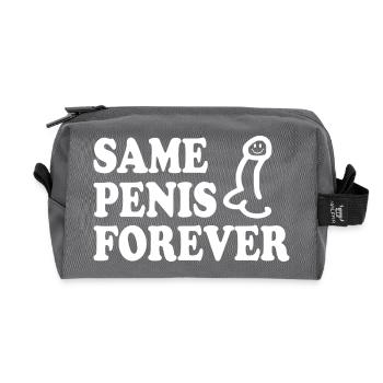 Same penis forever - Recycelte Kulturtasche - Anthrazit - Vorne