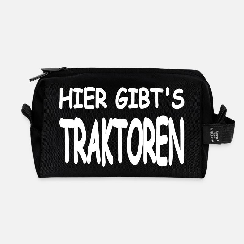 Traktoren - Recycelte Kulturtasche - Schwarz